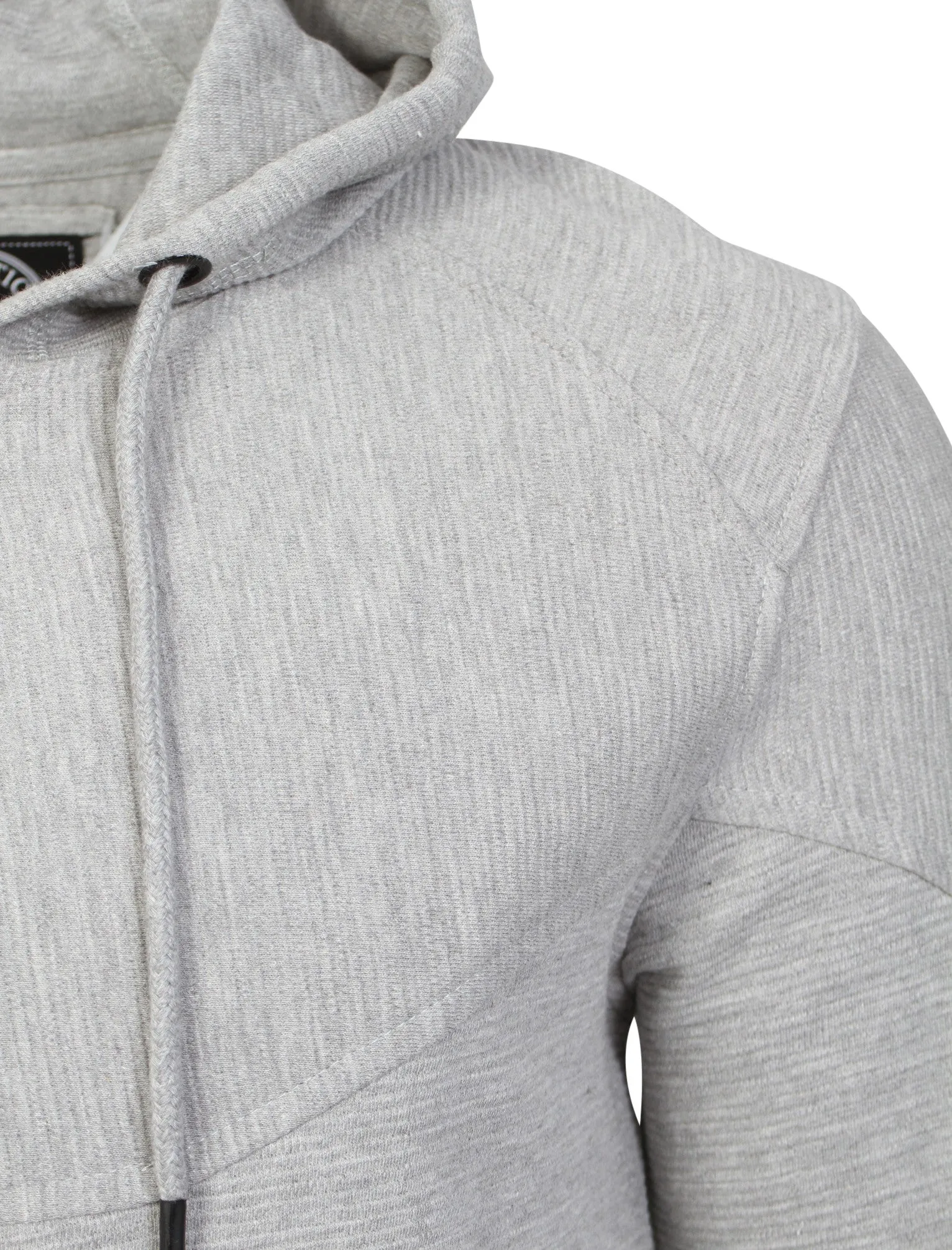 Mens Kevin Qutory Zip Up Hoodie in Grey Marl