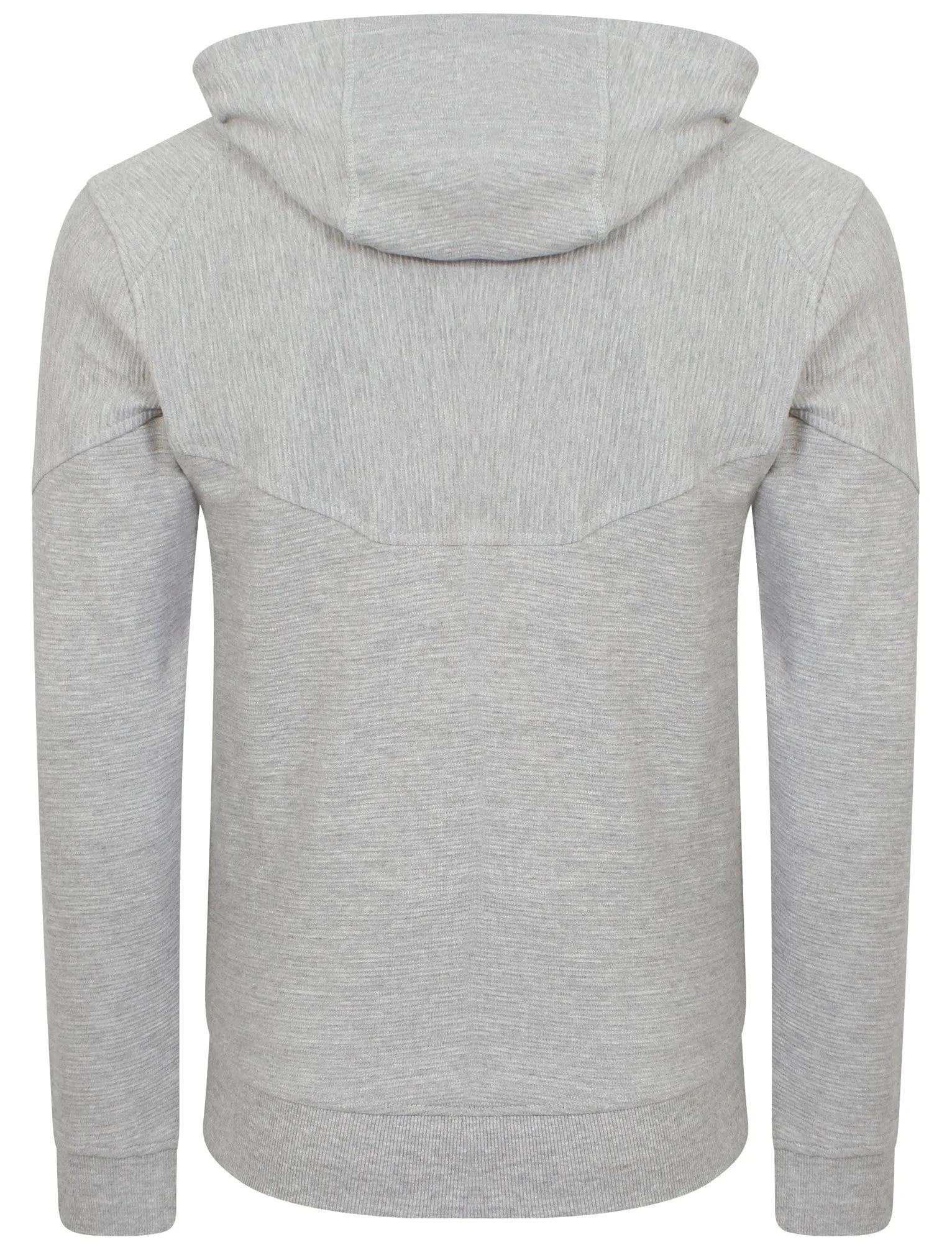 Mens Kevin Qutory Zip Up Hoodie in Grey Marl