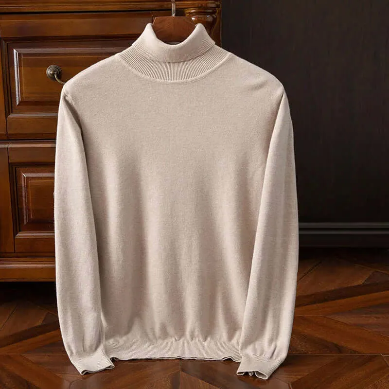 Men's Wool Blend Turtleneck Sweater
