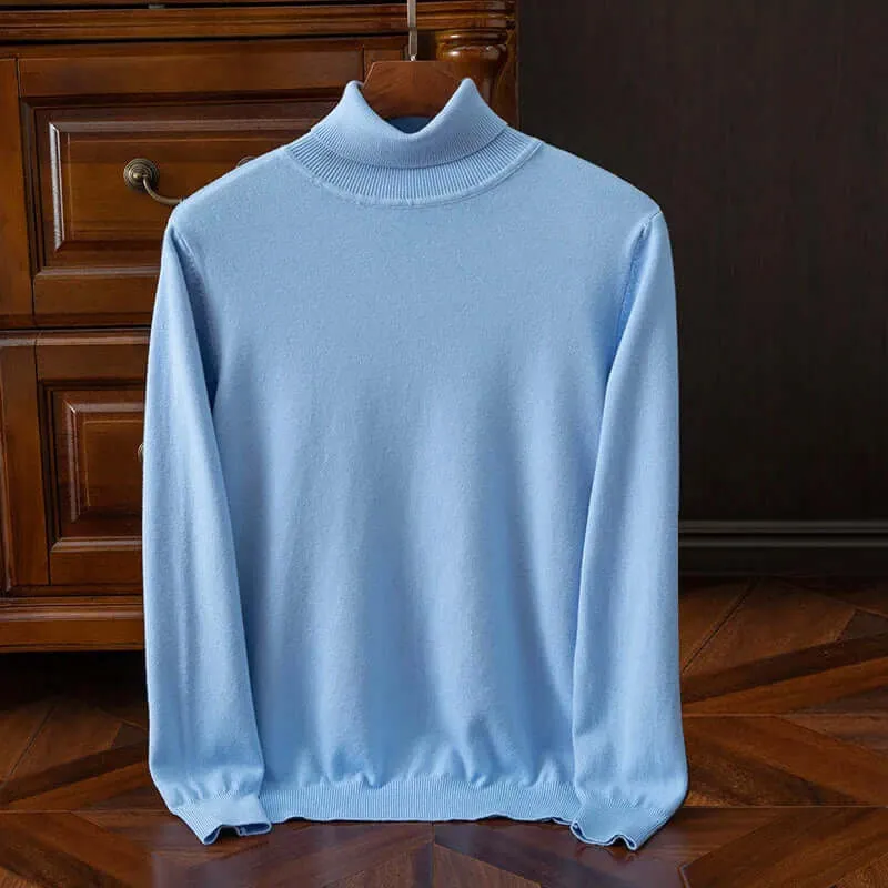 Men's Wool Blend Turtleneck Sweater