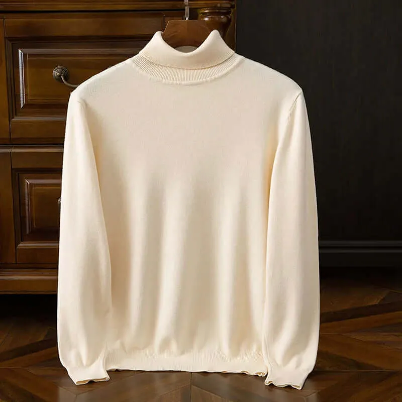 Men's Wool Blend Turtleneck Sweater
