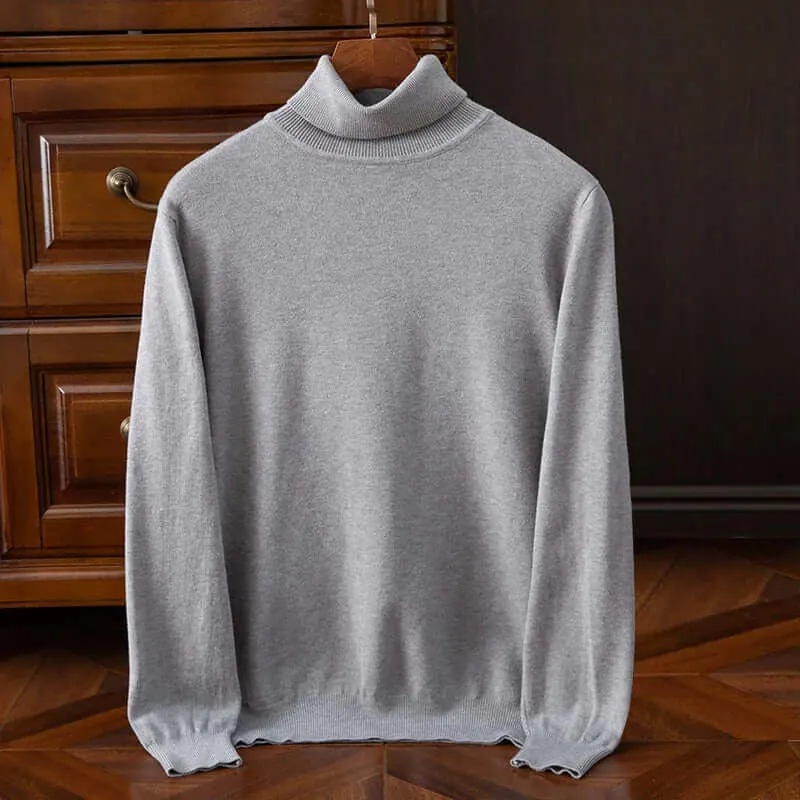 Men's Wool Blend Turtleneck Sweater