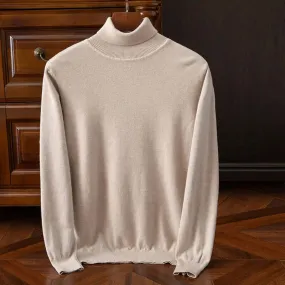 Men's Wool Blend Turtleneck Sweater
