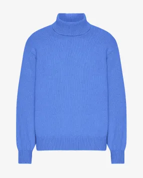 Merino Wool Turtleneck - Pacific Blue