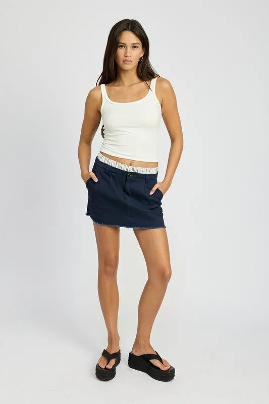 Mid Rise Mini Skirt
