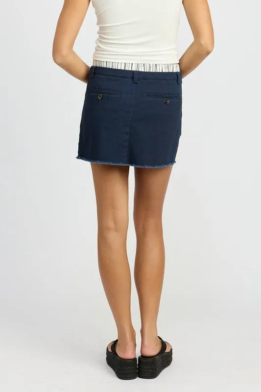 Mid Rise Mini Skirt