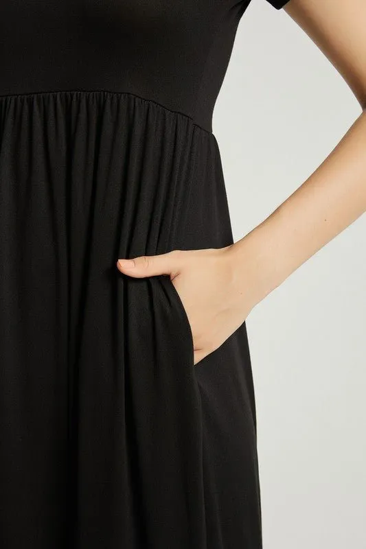 Midnight Reflections Long Black Dress