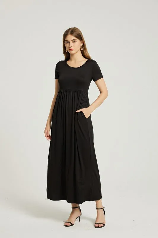 Midnight Reflections Long Black Dress