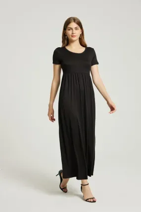 Midnight Reflections Long Black Dress