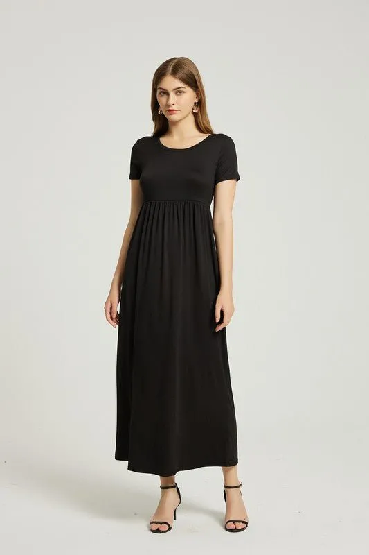 Midnight Reflections Long Black Dress