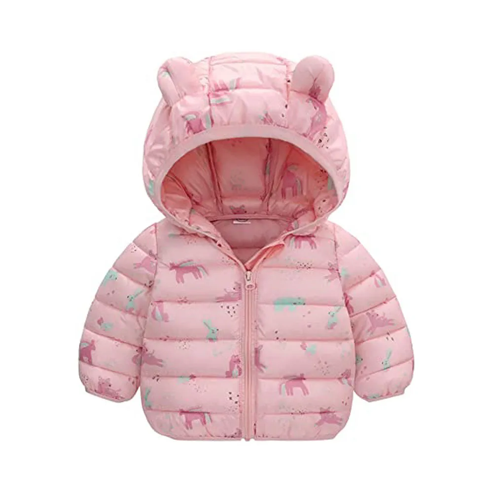 MML Unicorn & Animal Peach Puffer Jacket 9956