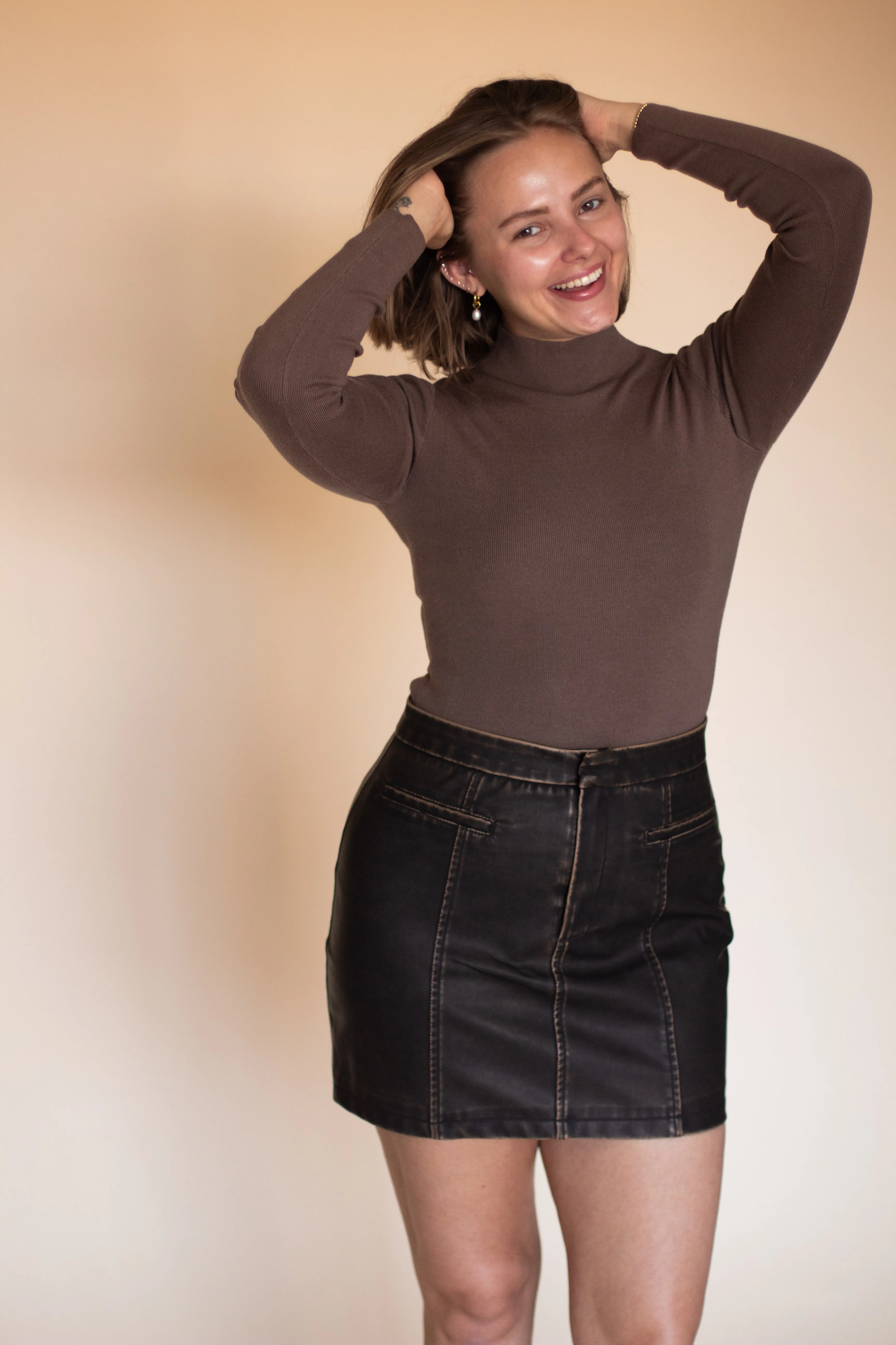 Mockneck Long Sleeve (Chocolate)