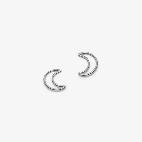 Moon Earrings - Silver