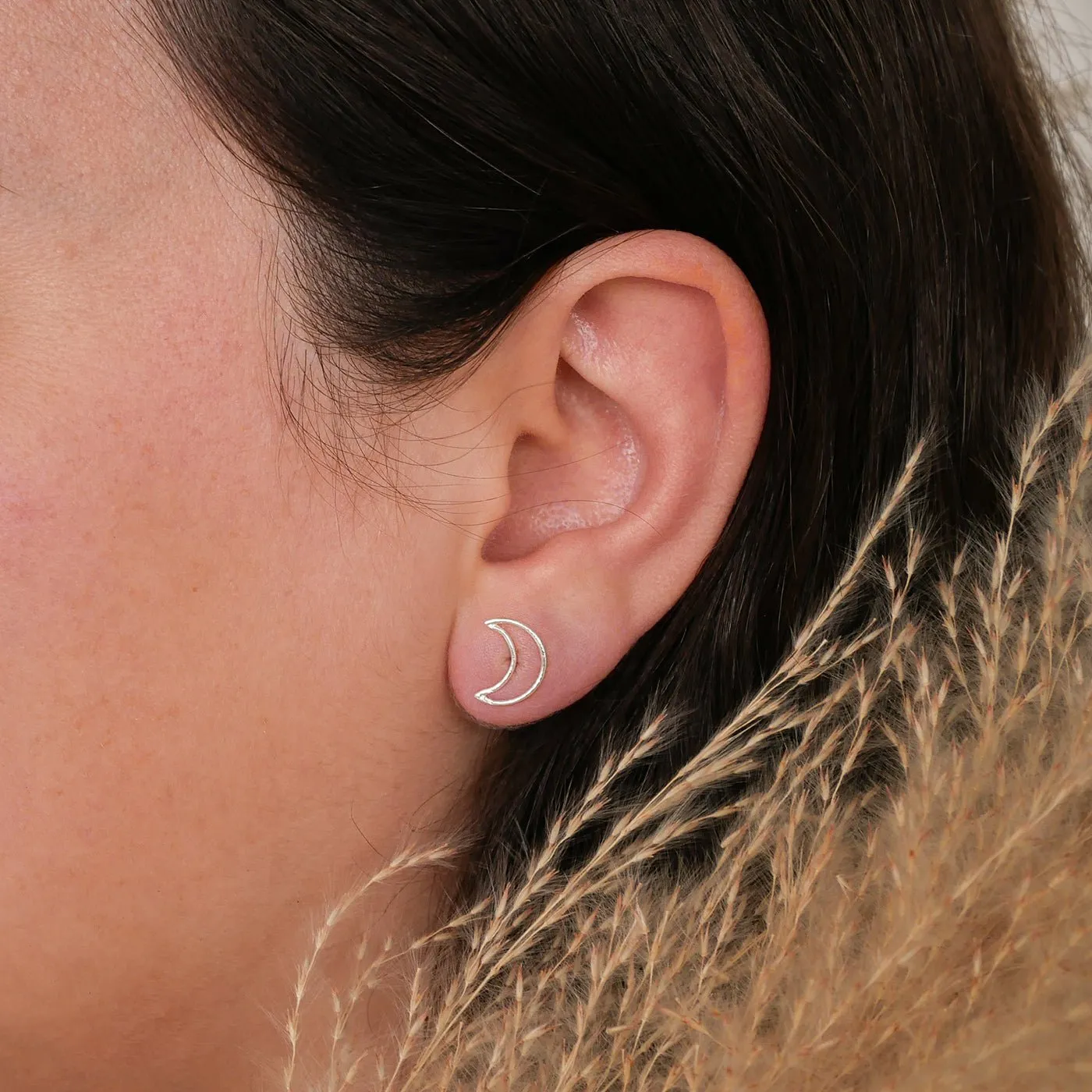 Moon Earrings - Silver