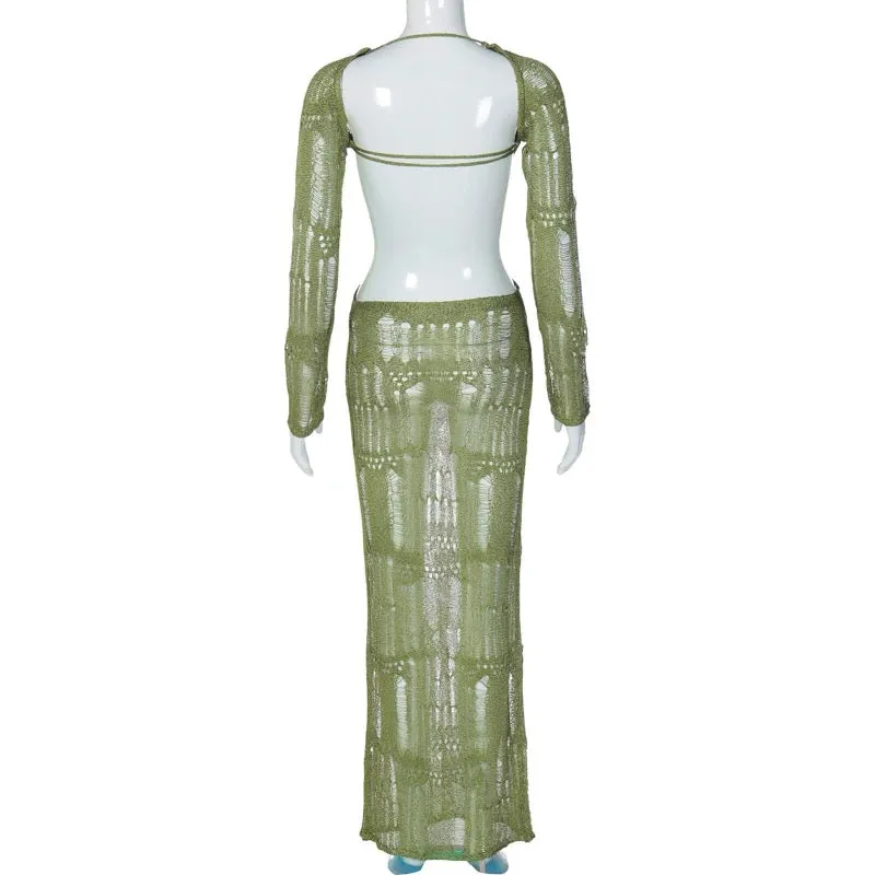 Moss Metallic Maxi Dress