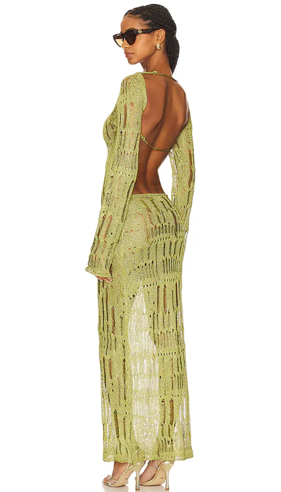 Moss Metallic Maxi Dress