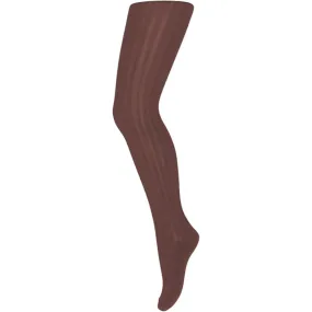 MP 130 Cotton Rib Tights Hot Chocolate
