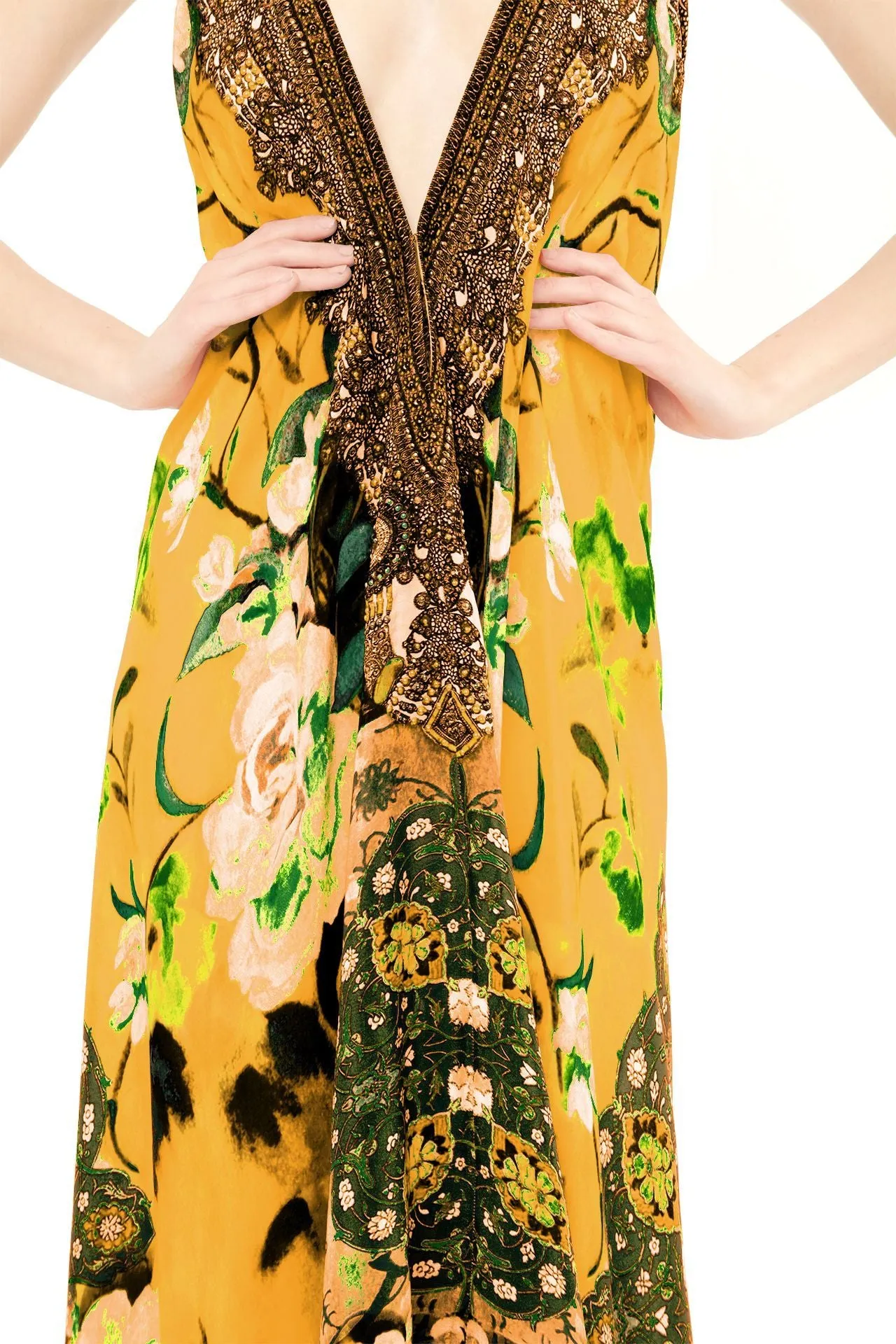 Multi Wear Yellow Maxi Floral Dress