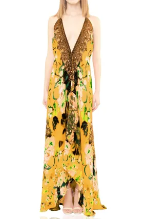 Multi Wear Yellow Maxi Floral Dress