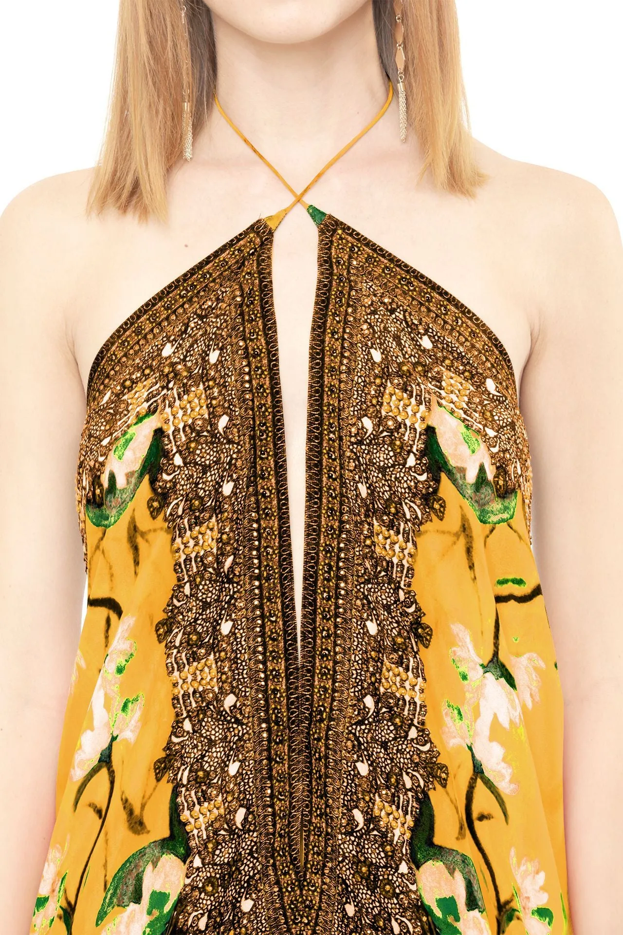Multi Wear Yellow Maxi Floral Dress