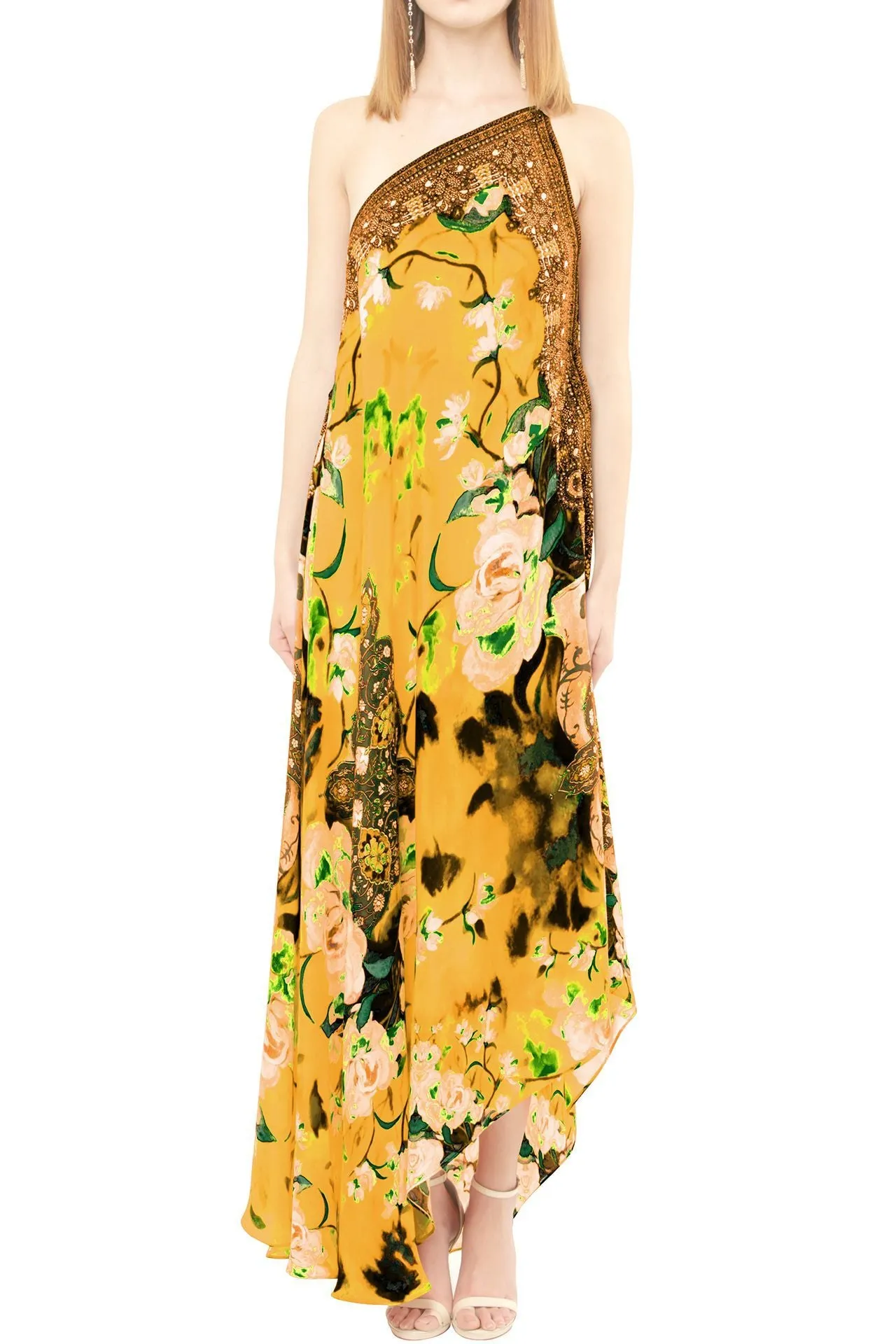 Multi Wear Yellow Maxi Floral Dress