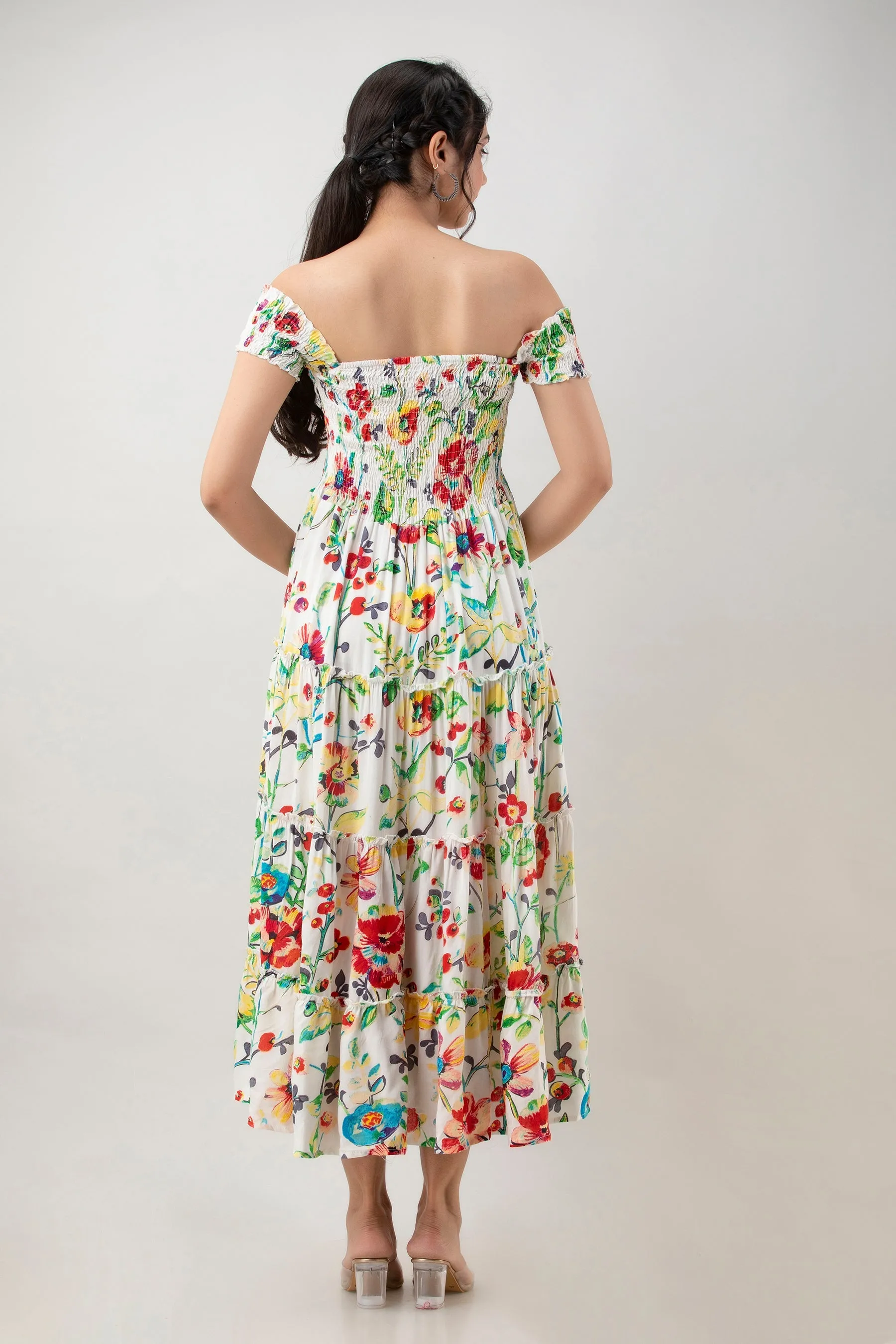 Multicoloured Floral Maxi Dress