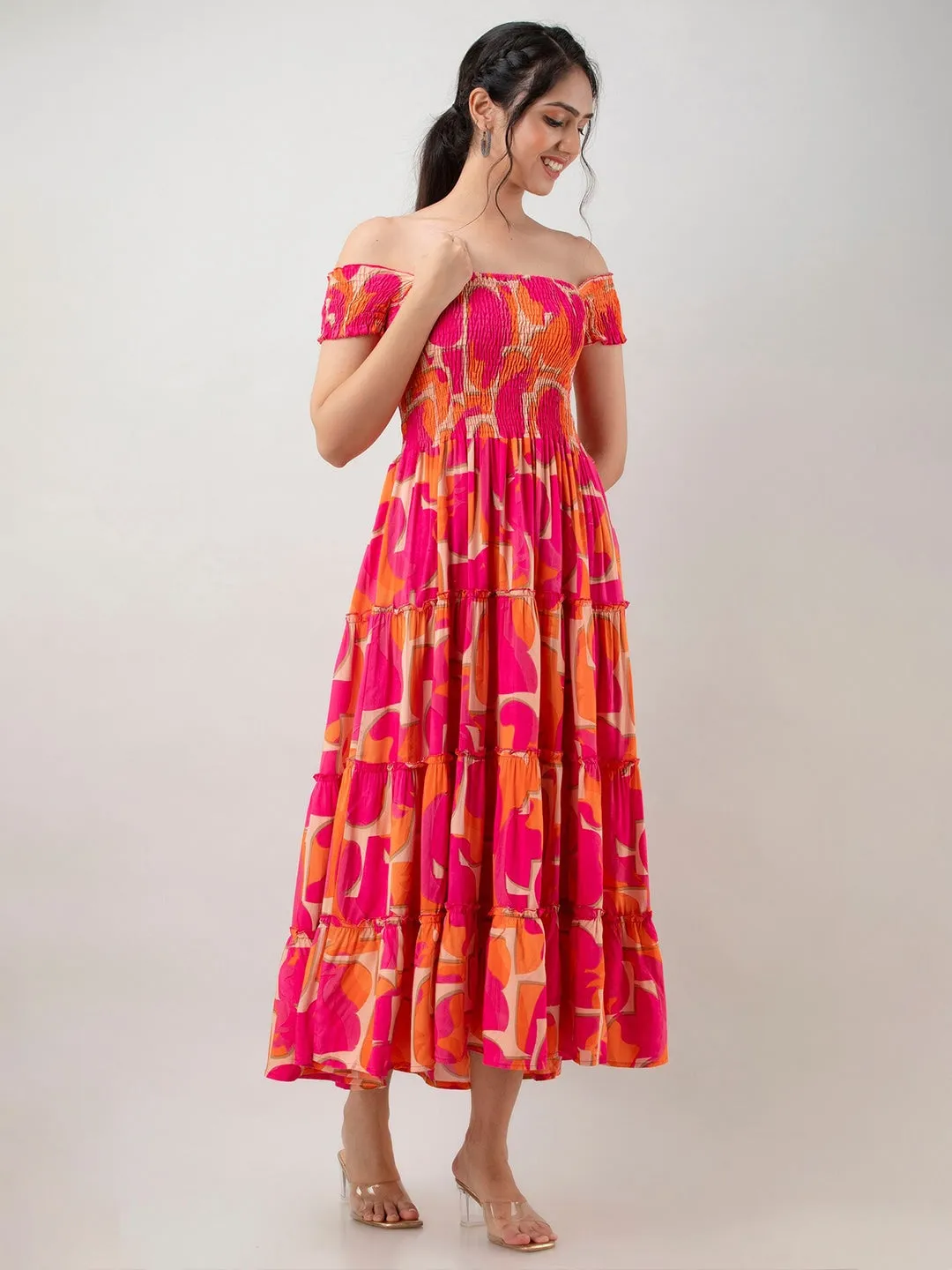 Multicoloured Floral Maxi Dress