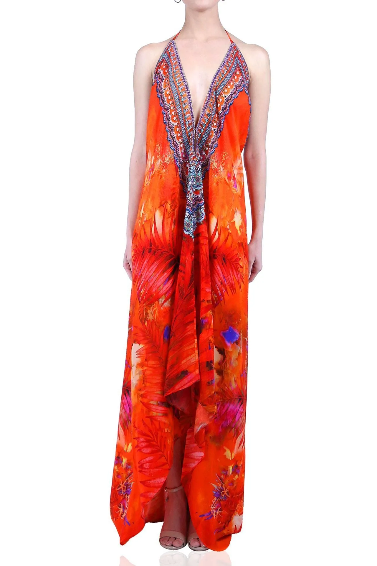 Multiway Long Dress Orange