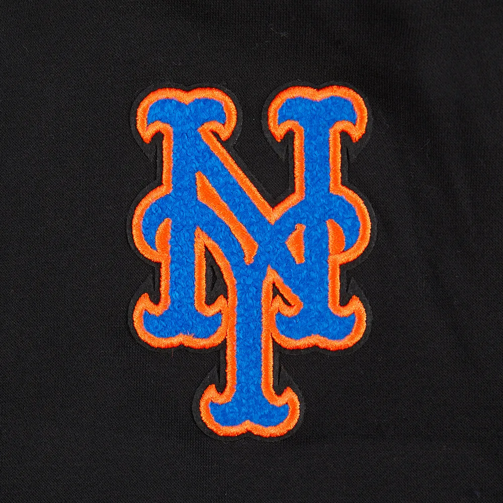 NEW YORK METS CLASSIC BIG GIRLS FLC FZ HOODIE (BLACK)