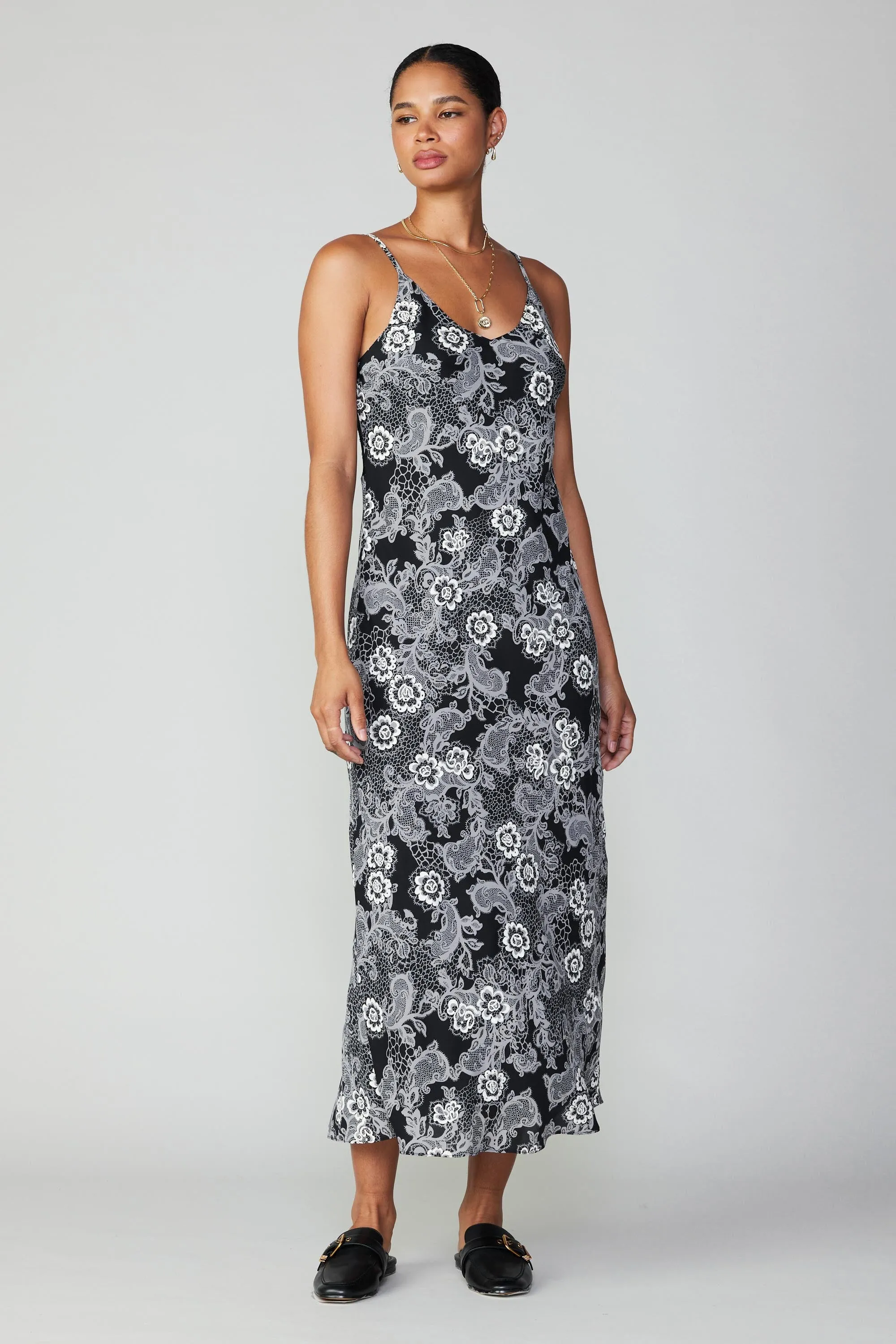 Noir Floral Maxi Dress