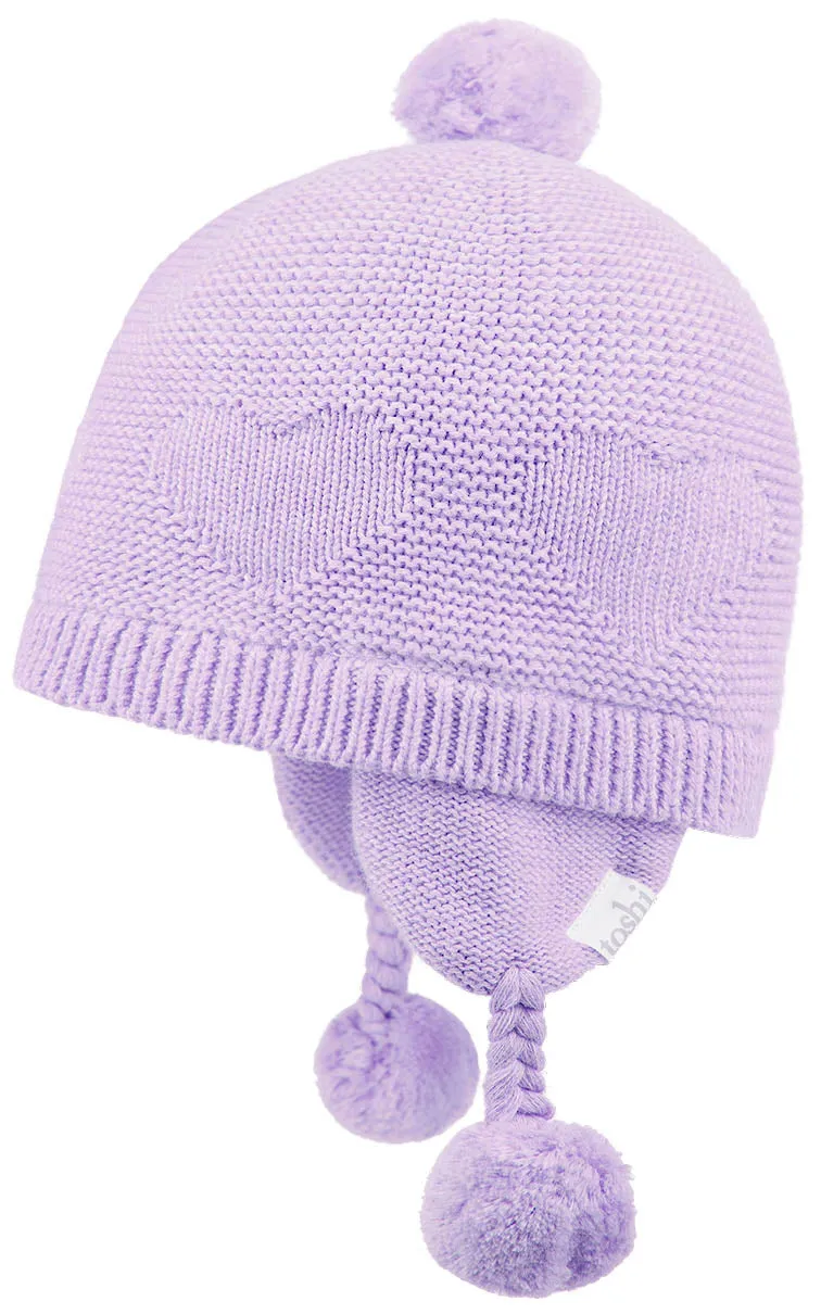 Organic Earmuff Heart Amethyst