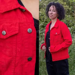 Pillarbox Red Cord Jacket by Run and Fly