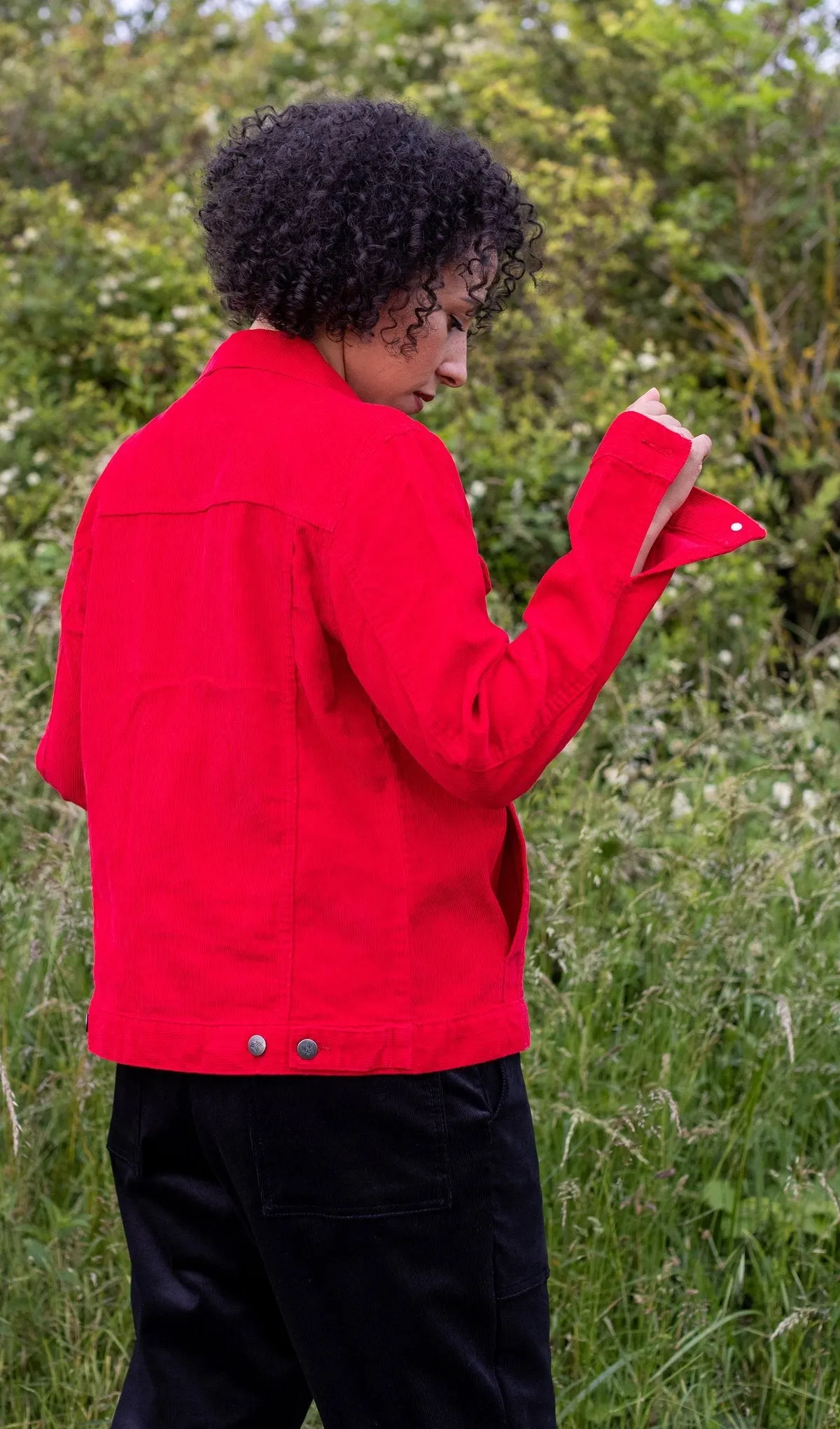 Pillarbox Red Cord Jacket by Run and Fly