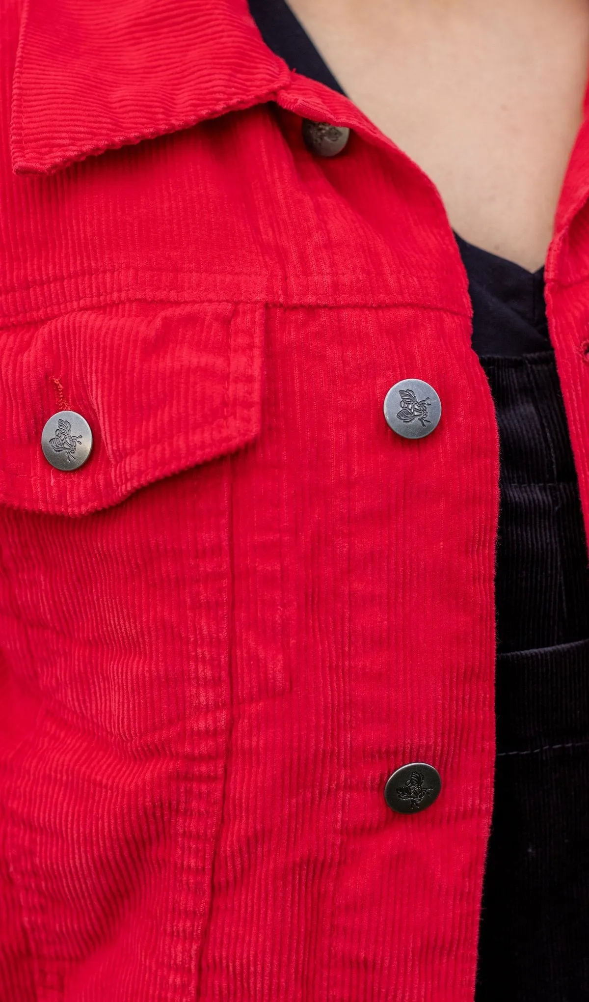 Pillarbox Red Cord Jacket by Run and Fly