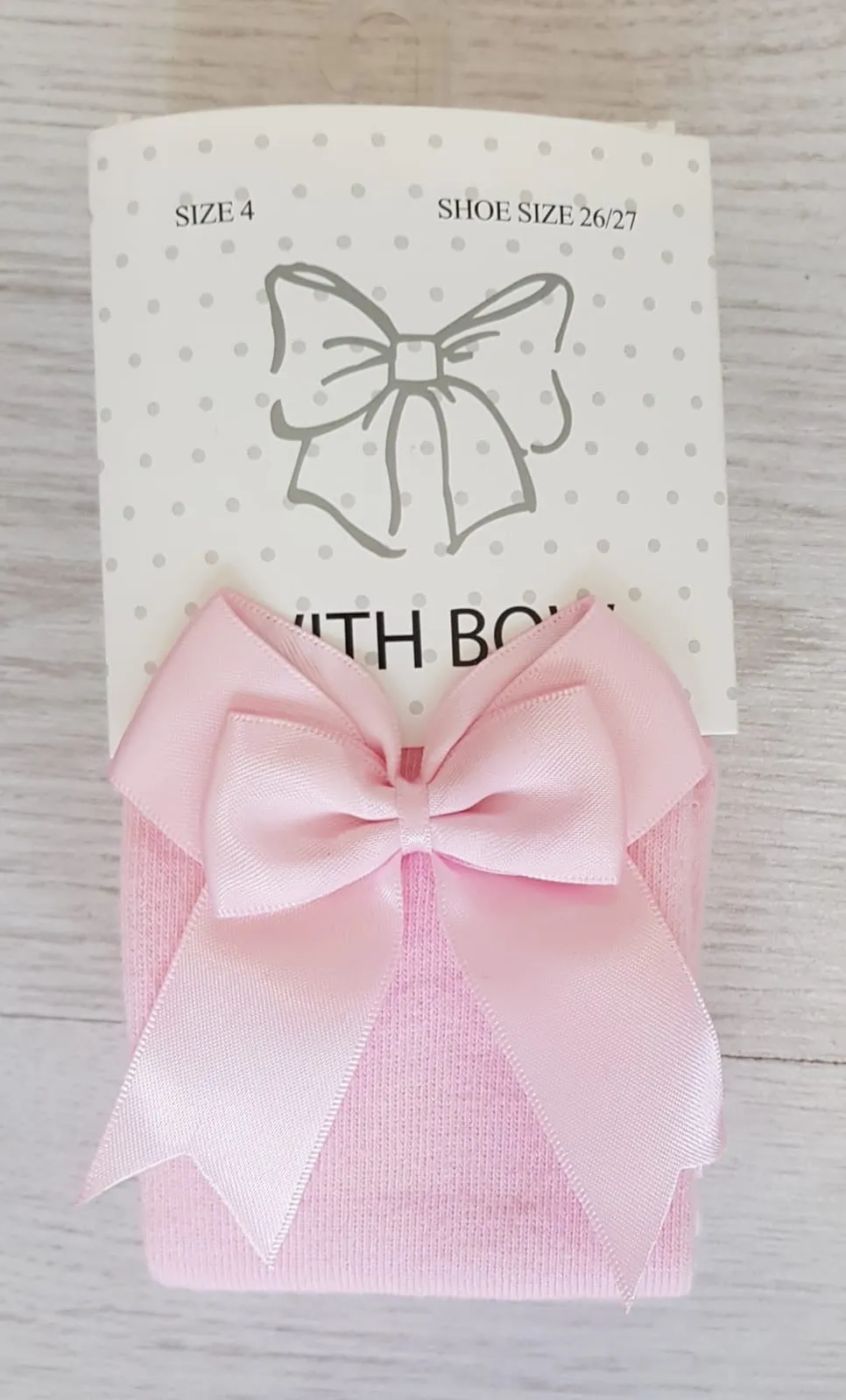 Pink bow tights