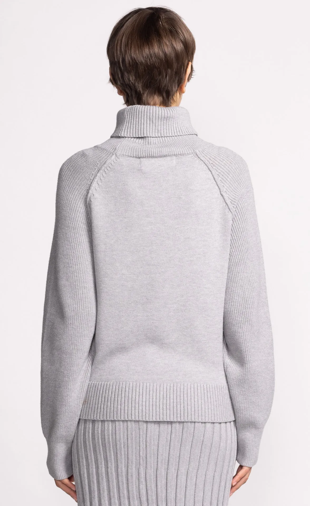 Pink Martini Women's Sadie Turtleneck Sweater - Grey