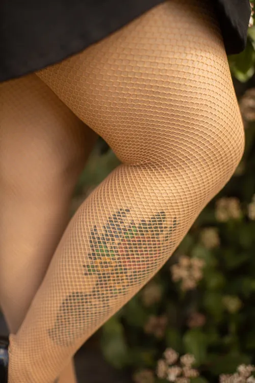 Plus Size Fishnet Seamless Pantyhose
