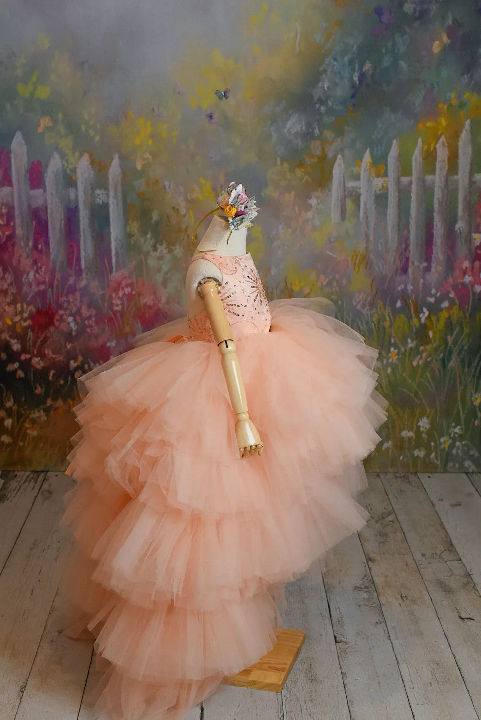 "Star Dazzle"- High Low Length Dress (5 Year - Petite 6 Year)