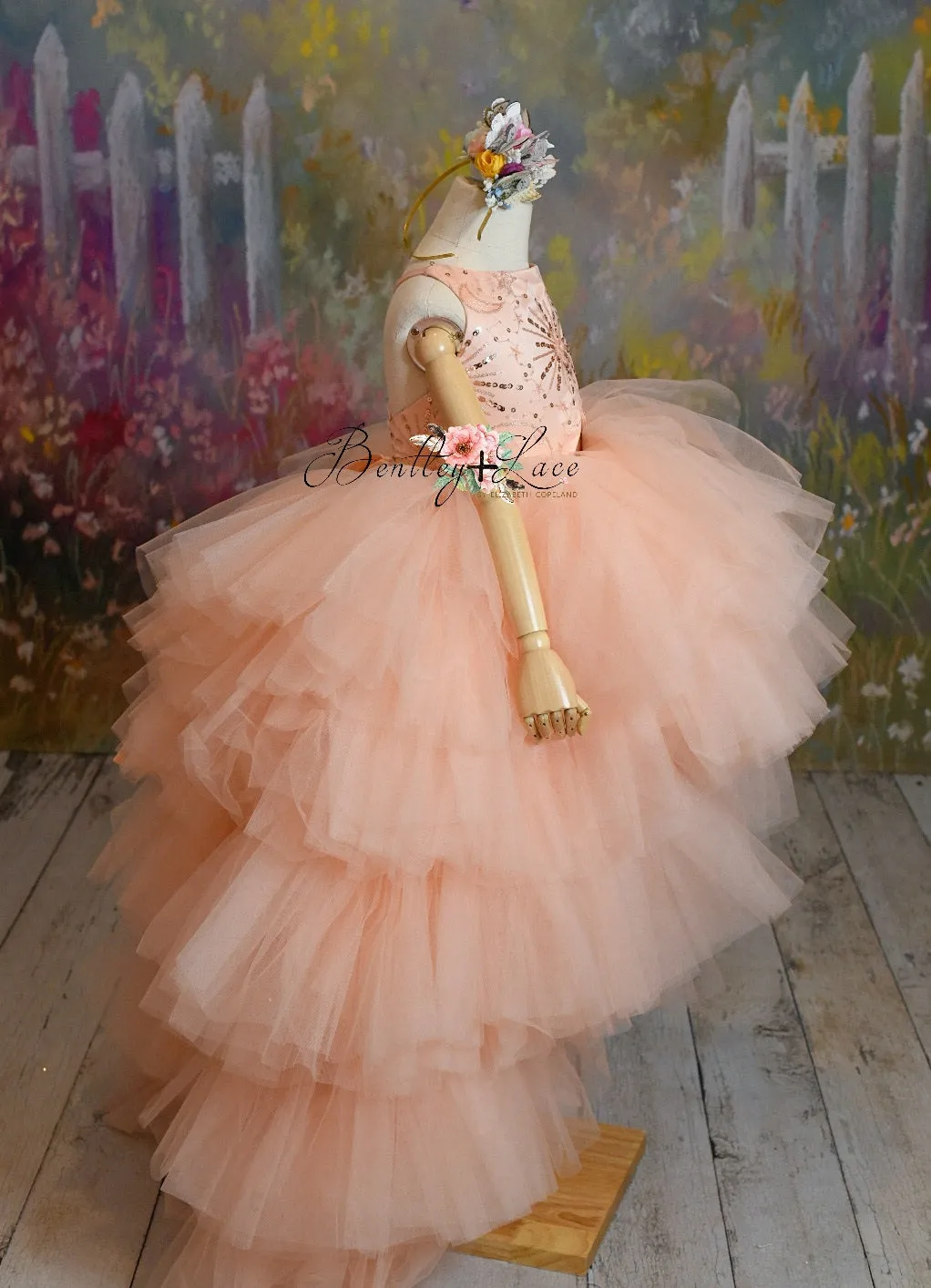 "Star Dazzle"- High Low Length Dress (5 Year - Petite 6 Year)