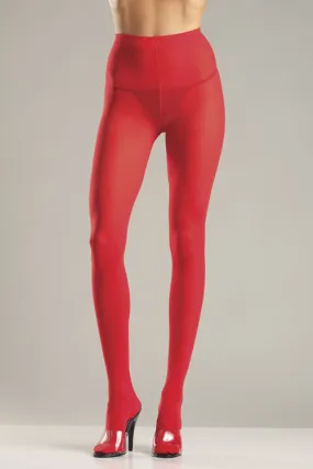 Red Opaque Nylon Tights