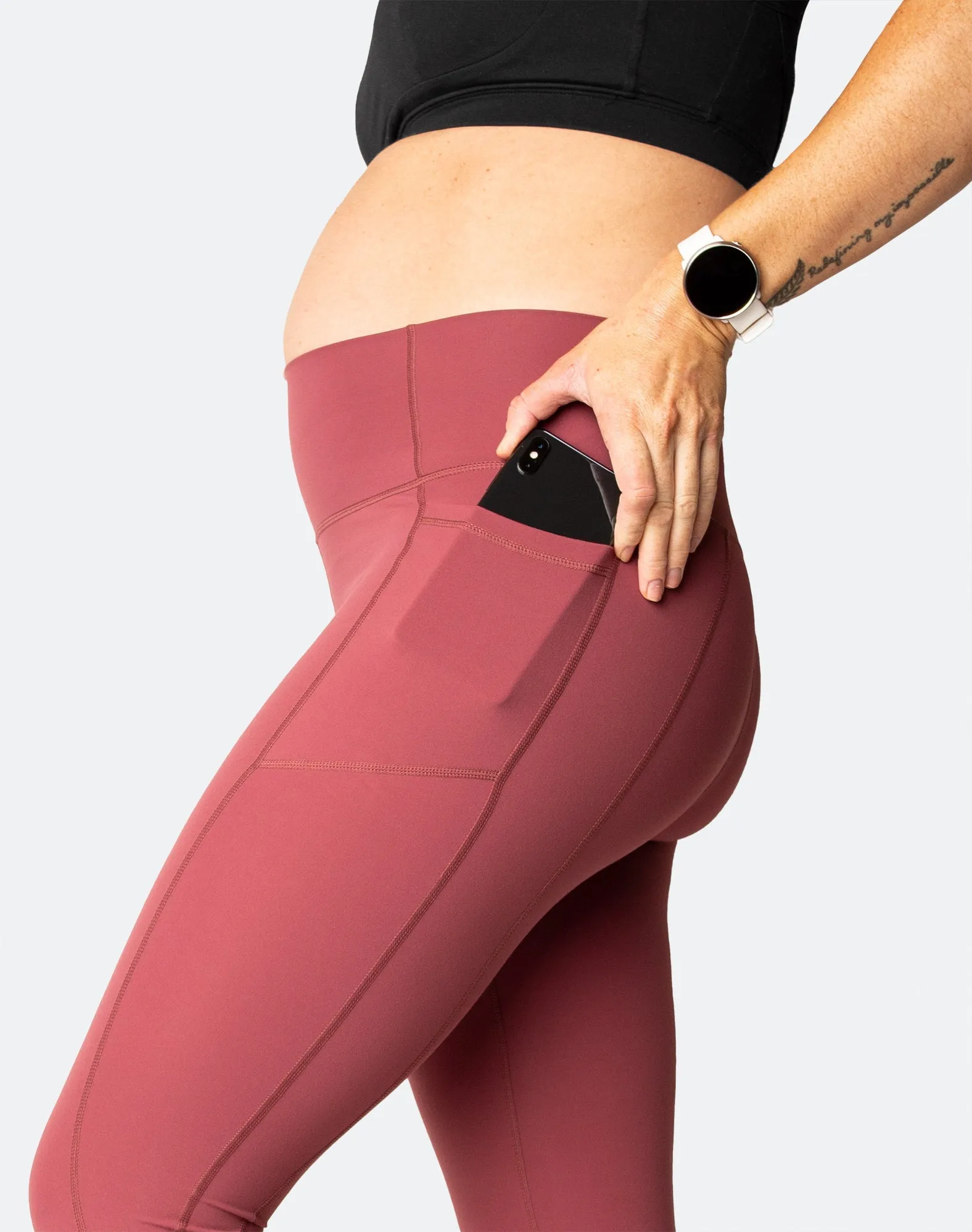 Relove ** Power FIT - High Waisted Tights 7/8 Rouge
