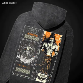 Rudra: The Storm Within Acid Wash Hoodie