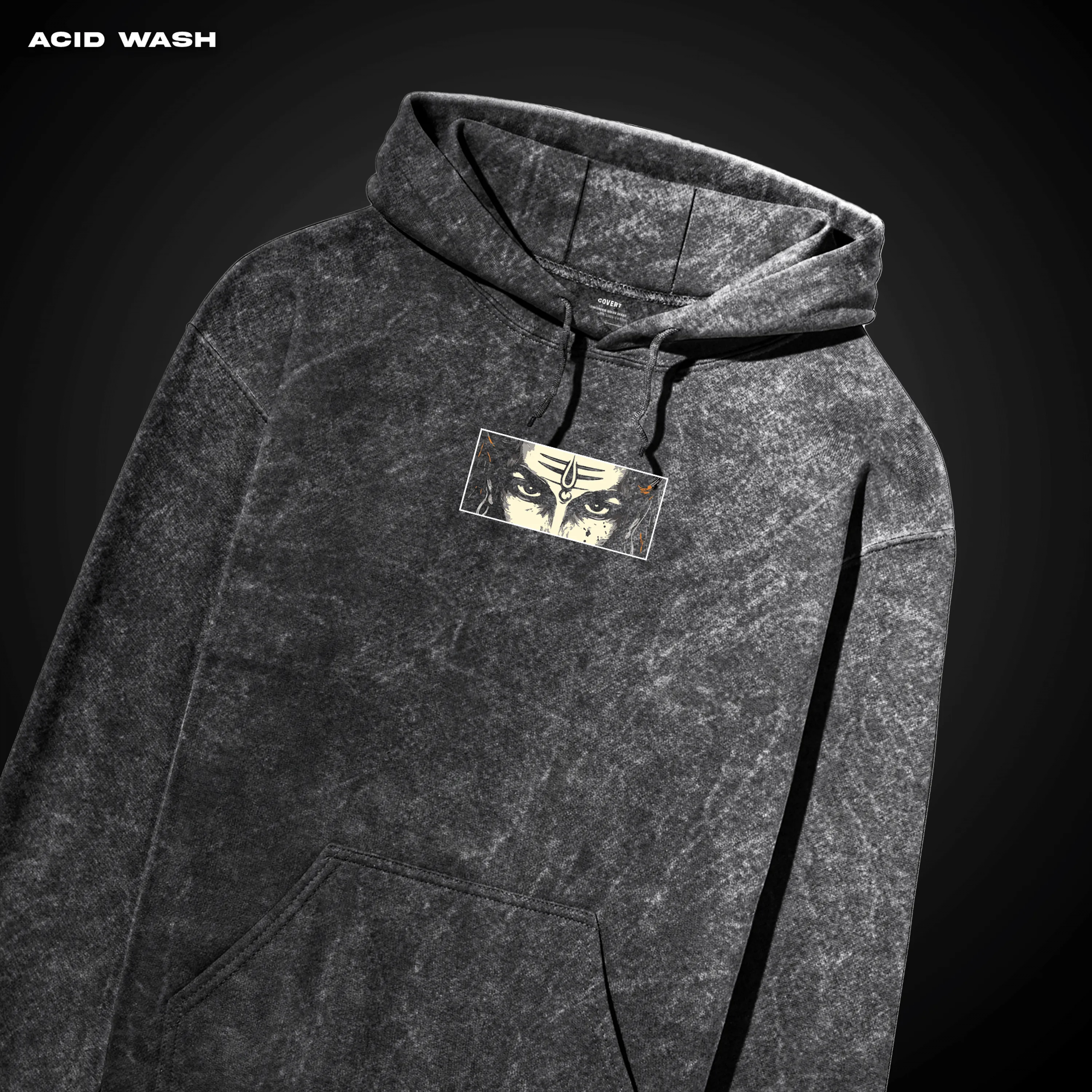Rudra: The Storm Within Acid Wash Hoodie