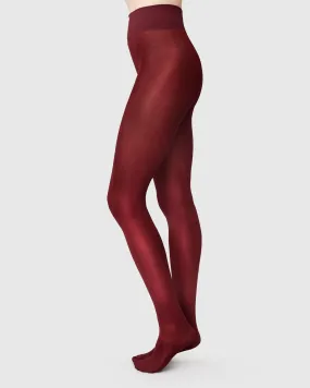 Sanna Glossy Tights Wine