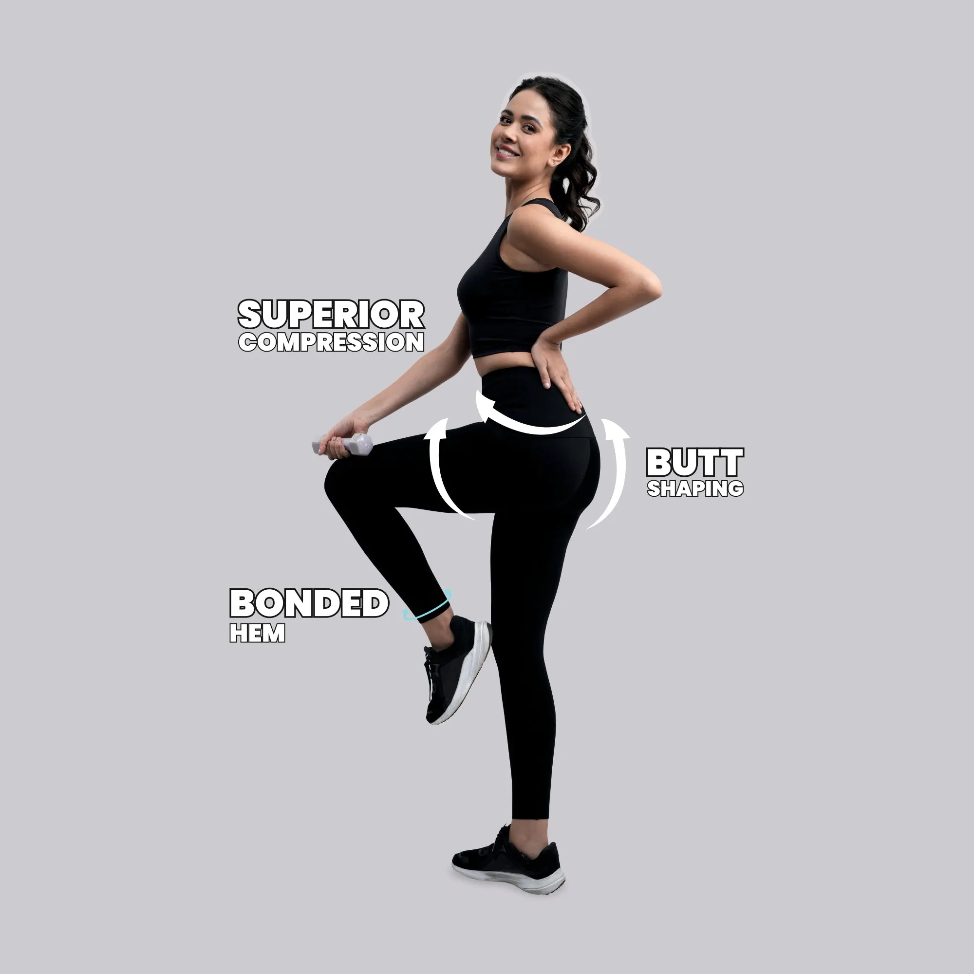 Seamless Quick Dry High Compression Butt Shaping Ankle Length Sports Leggings AT-21
