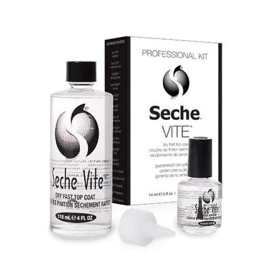 SECHE VITE DRY FAST TOP COAT PROFESSIONAL KIT (4OZ REFILL & 0.5OZ)
