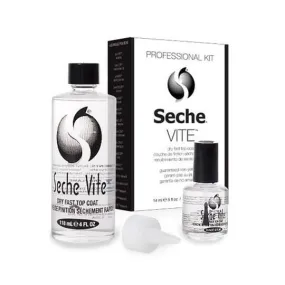 SECHE VITE DRY FAST TOP COAT PROFESSIONAL KIT (4OZ REFILL & 0.5OZ)