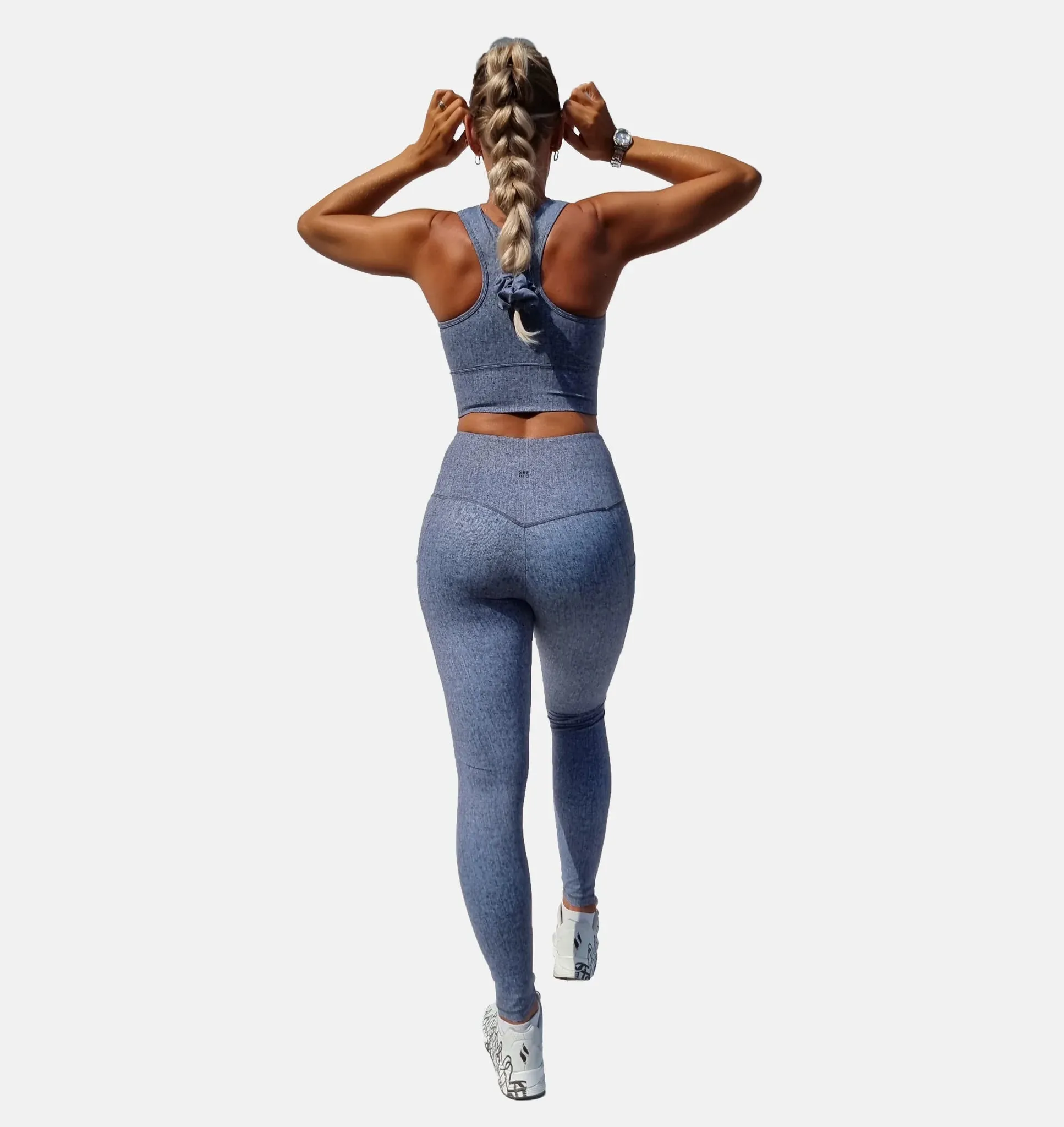 Shedid Grey Denim Tights