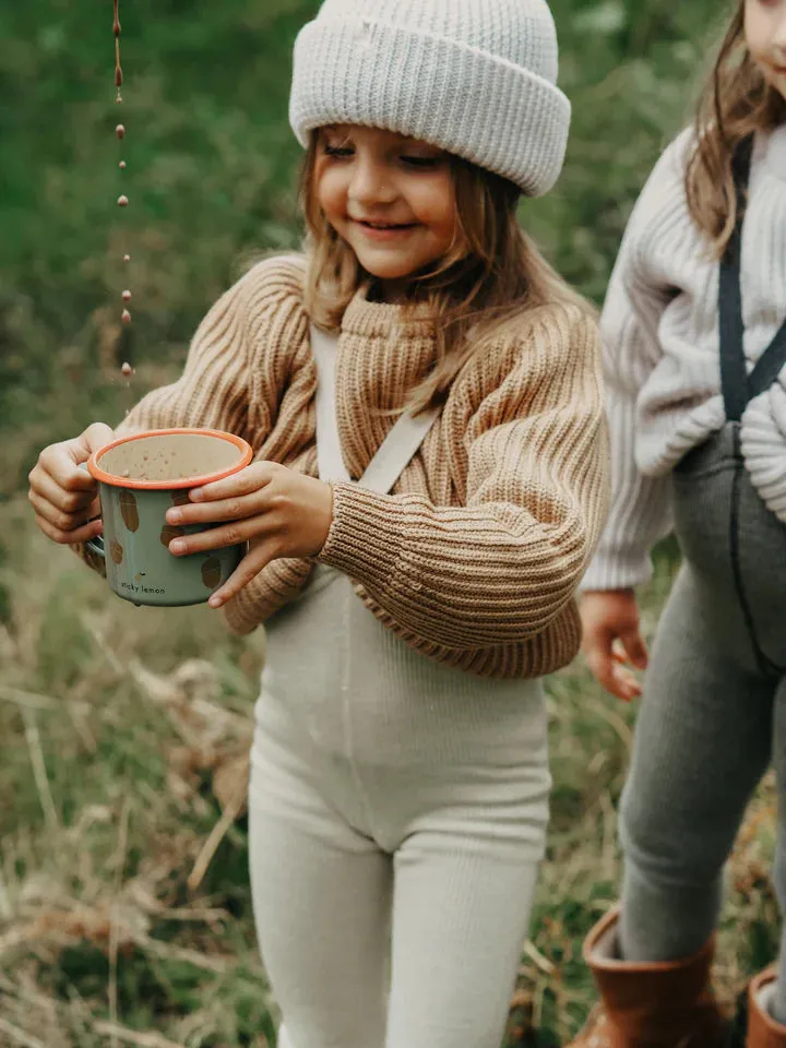 Silly Silas Wooly Footless Wool Tights, Cream Blend