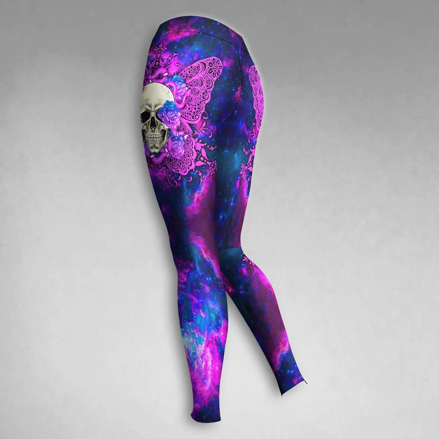 Skull Butterfly Purple Gothic Combo Hoodie and Leggings